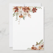 Invitation Bébé en Fleur Baby shower Fleur sauvage de Bohême (Dos)