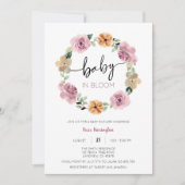 Invitation Bébé En Fleur Baby shower Floral (Devant)