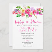 Invitation Bébé En Fleur Baby shower Floral (Devant)