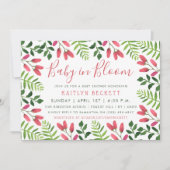 Invitation Bébé En Fleur Baby shower Floral (Devant)