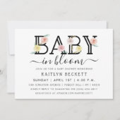 Invitation Bébé En Fleur Baby shower Floral (Devant)