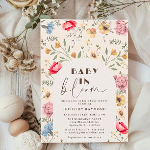 Invitation Bébé en Fleur Baby shower Floral Arch élégant