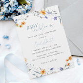 Invitation Bébé en Fleur Baby shower floral printemps