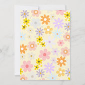 Invitation Bébé En Fleur Baby shower Floral Retro (Dos)