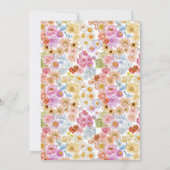 Invitation Bébé en fleur Baby shower papillon floral (Dos)