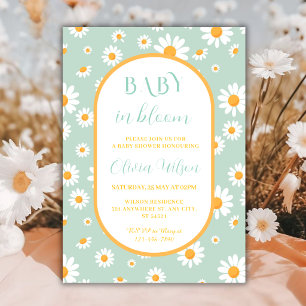 Invitation Bébé en Fleur Baby Shower Printemps aux Marguerite