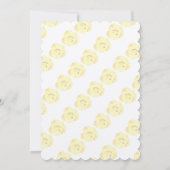 Invitation Bébé en fleur Baby shower Rose Floral Grey Argent (Dos)