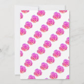 Invitation Bébé en fleur Baby shower rose Floral Rose fille (Dos)