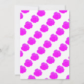 Invitation Bébé En Fleur Baby shower rose violet Fille mignon (Dos)