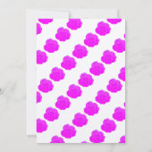 Invitation Bébé En Fleur Baby shower Violet rose Kraft mou (Dos)