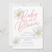 Bébé en Fleur Blanc Daisy Thème Baby shower