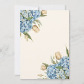 Invitation Bébé en Fleur Bleu Garçon bébé (Dos)