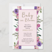 Invitation Bébé en Fleur Blush Floral Aquarelle Baby shower (Devant)