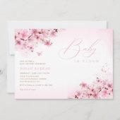 Invitation Bébé en Fleur Blush Rose Floral Baby shower fille (Devant)