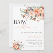 Invitation Bébé en Fleur Boho Aquarelle Fleur sauvage douche (Devant)