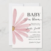 Invitation Bébé En Fleur Boho Daisy Floral Fille Douche (Devant)