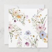 Invitation Bébé en Fleur Cute Fleur sauvage Baby shower fille (Dos)