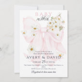Invitation Bébé en Fleur Daisy Baby shower de fille de garçon (Devant)