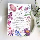 Invitation Bébé en fleur d'aquarelle Baby shower