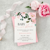 Invitation Bébé en fleur d'aquarelle fleurie Baby shower fill