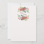 Invitation Bébé en Fleur d'automne Baby shower (Dos)