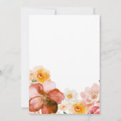 Invitation Bébé en Fleur d'automne chic Baby shower fille (Dos)