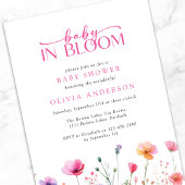 Invitation Bébé en Fleur de Fleur de Fleur de Fleur de Fleur 