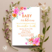 Invitation Bébé en Fleur douche fleurie d'été