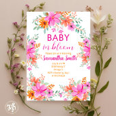Invitation Bébé en Fleur douche fleurie d'été