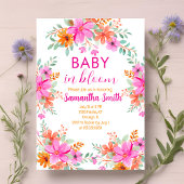 Invitation Bébé en Fleur douche fleurie d'été