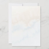 Invitation Bébé en Fleur Dusty Bleu Rose Élégant Baby shower (Dos)