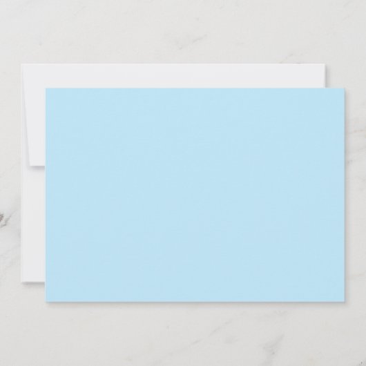 Invitation bébé en fleur élégant baby shower arc-en-ciel bleu (Dos)