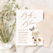Invitation Bébé en fleur Élégant Baby shower Fleur sauvage