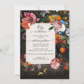 Invitation Bébé en fleur Élégant Baby shower floral (Devant)