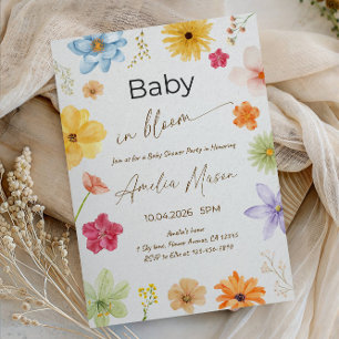 Invitation Bébé en Fleur Fête de Baby Shower