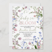 Invitation Bébé en Fleur Fête de Naissance de Bébé aux Fleurs (Devant)