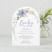 Invitation Bébé En Fleur Fleur sauvage Baby shower Arc Floral (Debout devant)