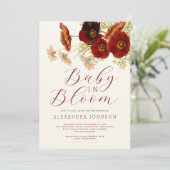 Invitation Bébé en fleur Fleur sauvage Baby shower d'automne (Debout devant)