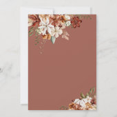 Invitation Bébé en Fleur Fleur sauvage Baby shower en terre c (Dos)