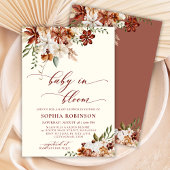 Invitation Bébé en Fleur Fleur sauvage Baby shower en terre c