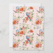 Invitation Bébé en Fleur Fleur sauvage & Baby shower fille d' (Dos)