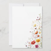 Invitation Bébé En Fleur Fleur sauvage Baby shower Floral (Dos)