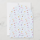 Invitation Bébé en fleur Fleur sauvage Baby shower garçon Arc (Dos)