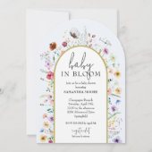 Invitation Bébé en fleur Fleur sauvage Baby shower garçon Arc (Devant)