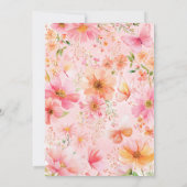 Invitation Bébé en Fleur Fleur sauvage de papillon Baby showe (Dos)