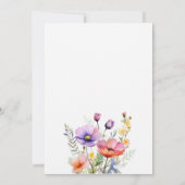 Invitation Bébé en Fleur fleur sauvage Douche nuptiale (Dos)