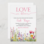 Invitation Bébé en Fleur fleur sauvage Douche nuptiale (Devant / Derrière)