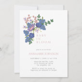 Invitation Bébé En Fleur Fleur sauvage Floral Baby shower ros (Devant)
