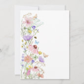 Invitation Bébé en Fleur Fleur sauvage Papillons Baby shower (Dos)