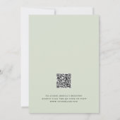 Invitation Bébé En Fleur Fleur sauvage Sage Baby shower Vert (Dos)